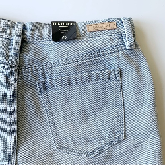 🌸New🌸 Anthropologie BlankNYC The Fulton Raw Hem Roll Up Shorts 30 NWT - Picture 7 of 13